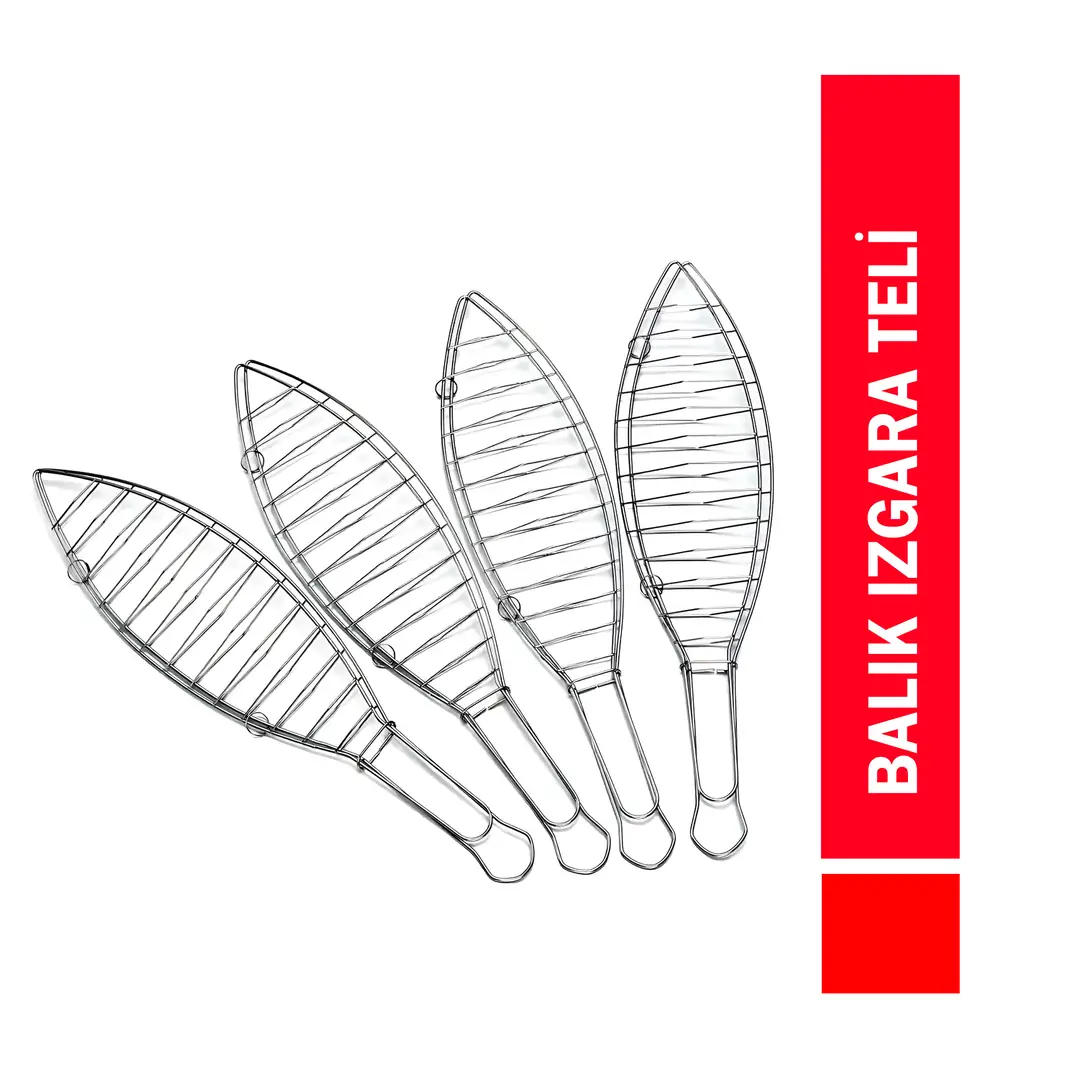 KOHLEN Fischbrater Balık Izgara Teli 4'lü Set