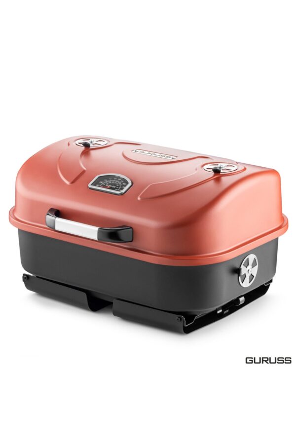 Guruss Go & Grill Barbekü Mangal Tam Set Oksit Kırmızı - Görsel 5