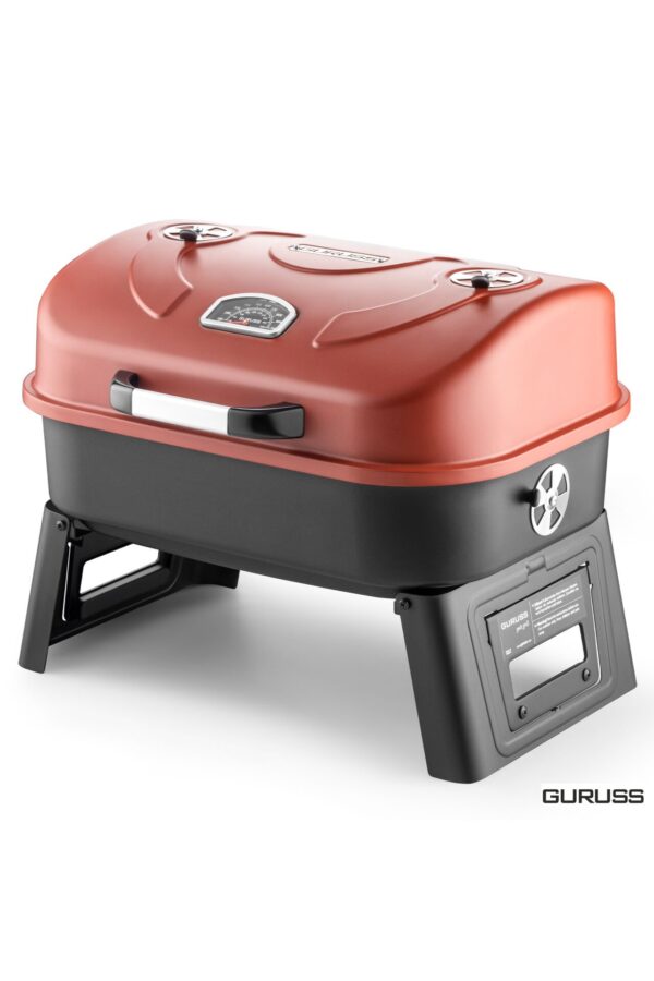 Guruss Go & Grill Barbekü Mangal Tam Set Oksit Kırmızı - Görsel 2