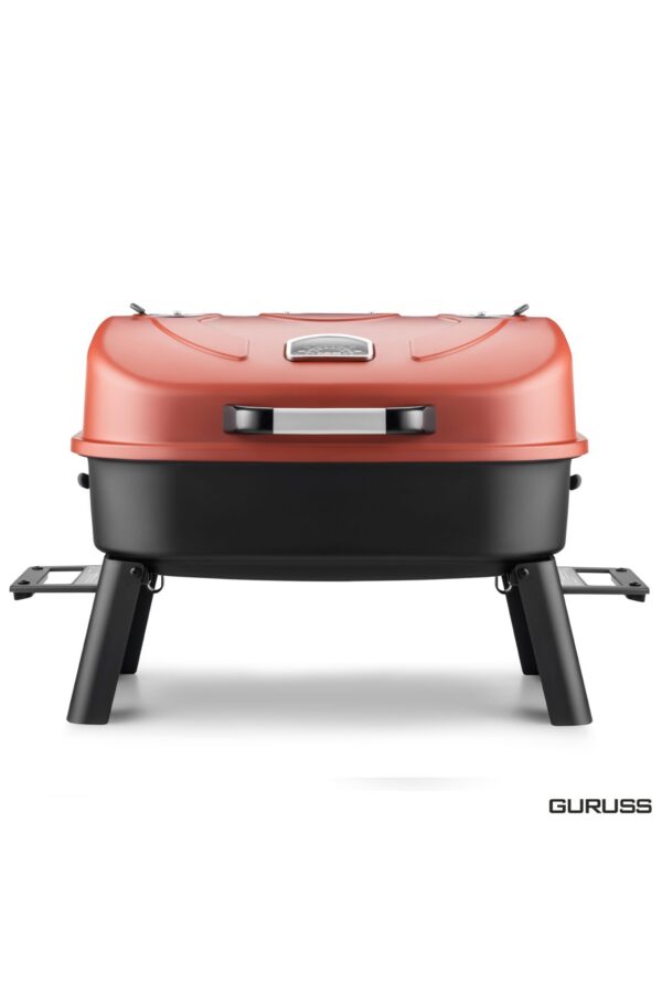 Guruss Go & Grill Barbekü Mangal Tam Set Oksit Kırmızı - Görsel 4