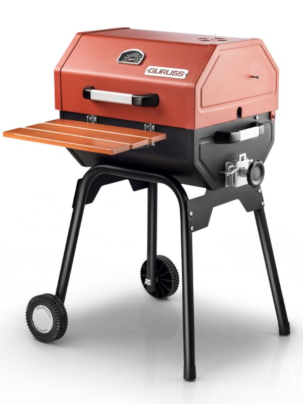 Guruss CG-050 Kömürlü Barbekü Mangal Oksit Kırmızı + Önlük + Kılıf - Görsel 2