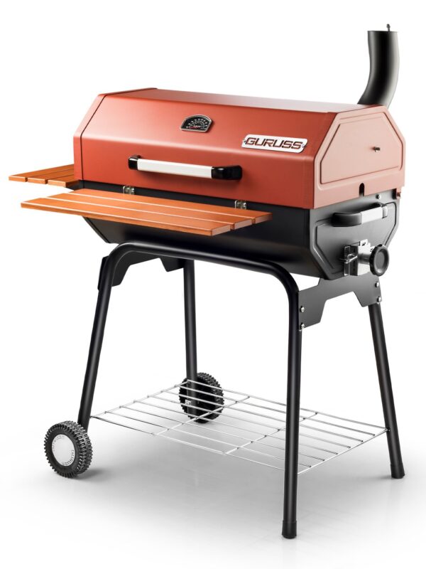 Guruss CG-075 Kömürlü Barbekü Mangal Oksit Kırmızı + Önlük + Kılıf - Görsel 2