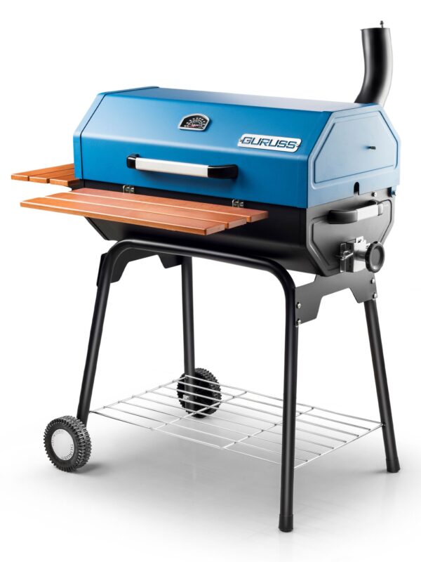 Guruss CG-075 Kömürlü Barbekü Mangal Tam Set Mavi - Görsel 2