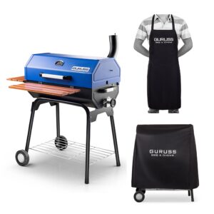 Guruss CG-075 Kömürlü Barbekü Mangal Gece Mavisi + Önlük + Kılıf