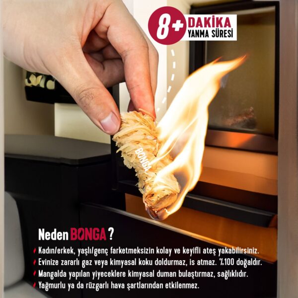 BONGA Odun Yünü Ateş Tutuşturucu 700 gr - Görsel 4