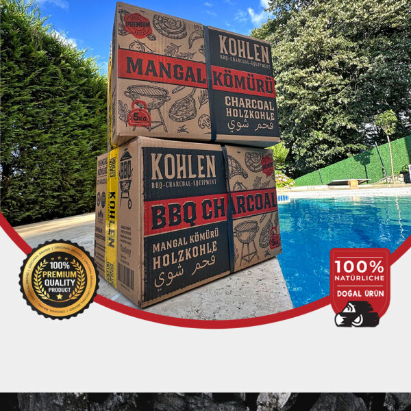 KOHLEN Doğal Meşe Mangal Kömürü Bbq Özel | Boylanmış | Doğal | 5 Kğ - Görsel 3