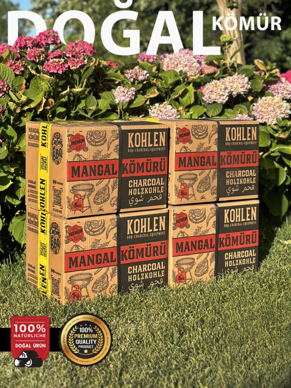 KOHLEN Doğal Meşe Mangal Kömürü Bbq Özel | BBQ Master Paket | 4 KOLİ - Görsel 2