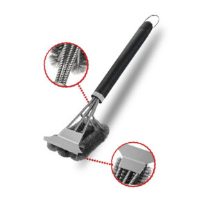 KOHLEN Mangal Izgara Barbekü Temizleme Fırçası Kazıyıcı - 41 cm, Dayanıklı Sap, 360° Temizlik
