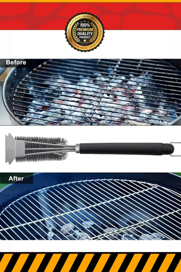 KOHLEN Mangal Izgara Barbekü Temizleme Fırçası Kazıyıcı - 41 cm, Dayanıklı Sap, 360° Temizlik - Görsel 3