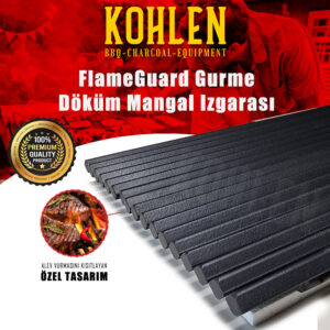 KOHLEN Döküm Mangal Gurme Izgarası – Mühürleme-yapışmaz Yüzey