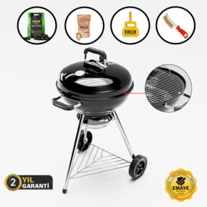 Captain Can Grill Emaye Kaplama Mangal | Kohlen Kömür | Aksesuar | Hazır Mangal Seti Yak Kullan