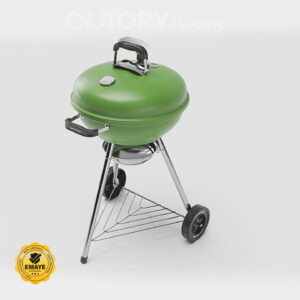 Captain Can Set Go 47 cm Kömürlü Mangal | TURUNCU | Tekerlekli Emaye BBQ Mangal (Kopya)