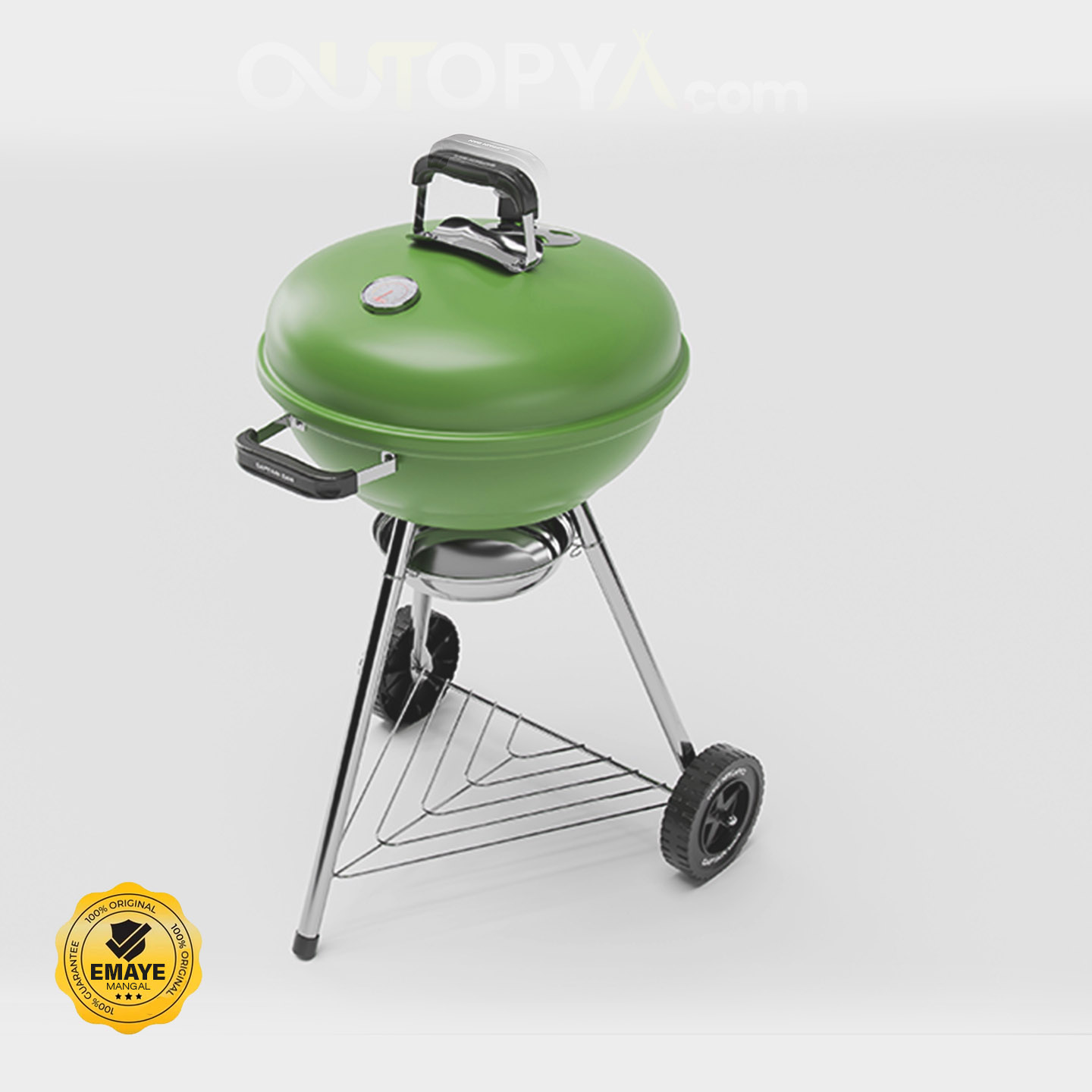 Captain Can Set Go 47 cm Kömürlü Mangal | TURUNCU | Tekerlekli Emaye BBQ Mangal (Kopya)
