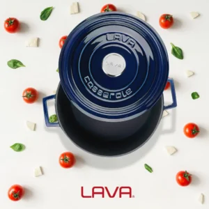 Lava Döküm Çok Amaçlı Yayvan Tencere Döküm Demir Yekpare Kulplu Premium Serisi Çap(Ø)28cm.