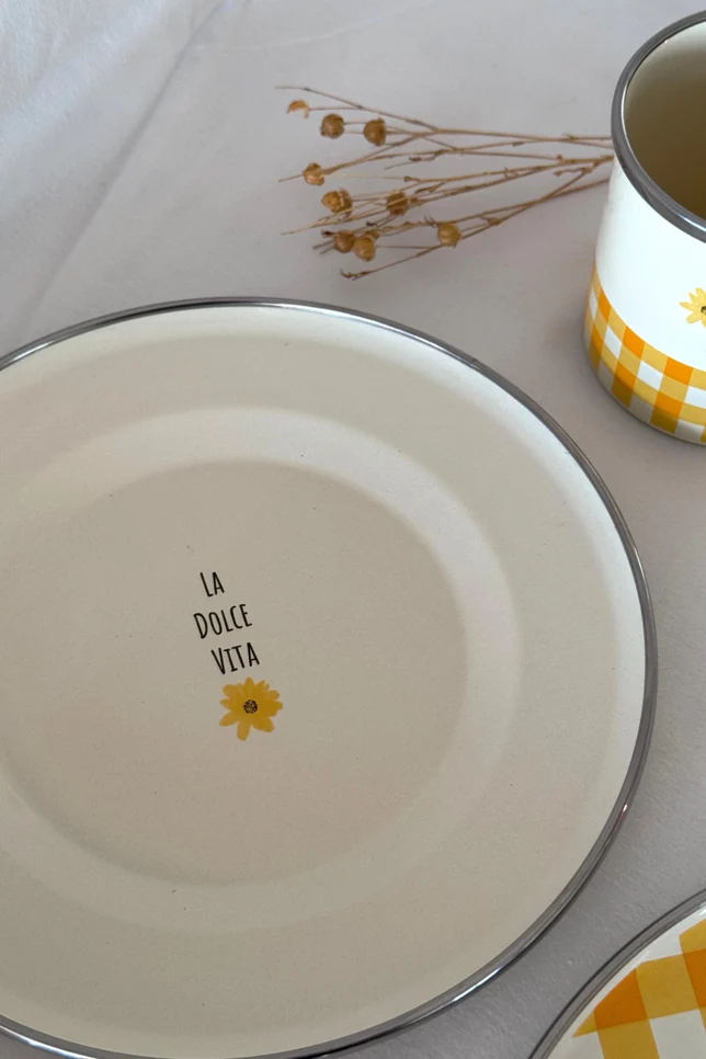 Glompout Picnic Emaye Tabak Bej 21 cm - Görsel 4